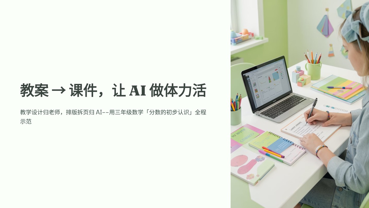 教案生成课件:AI 备课 5 步把教案变成能上课的 PPT