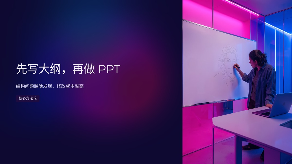 先写大纲再做 PPT:3 层大纲法与 4 套可套用结构 — 1