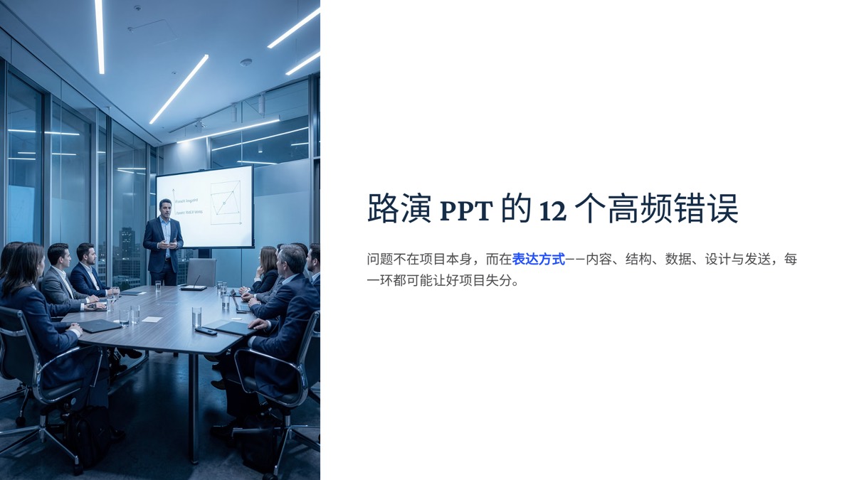 路演 PPT 常见错误:投资人一眼就能看出的 12 个问题 — 1