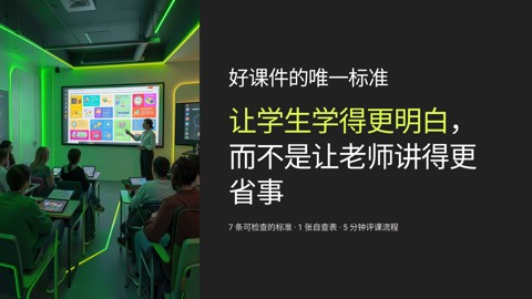 好课件的标准：7 条自查清单，让课件真正服务课堂