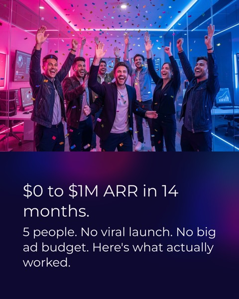 LinkedIn 轮播：14 个月做到 100 万美元 ARR